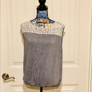 ☀️Denim lace top